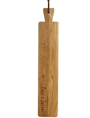 Tagliere rettangolare in legno di rovere Pane e Salame Simple Day