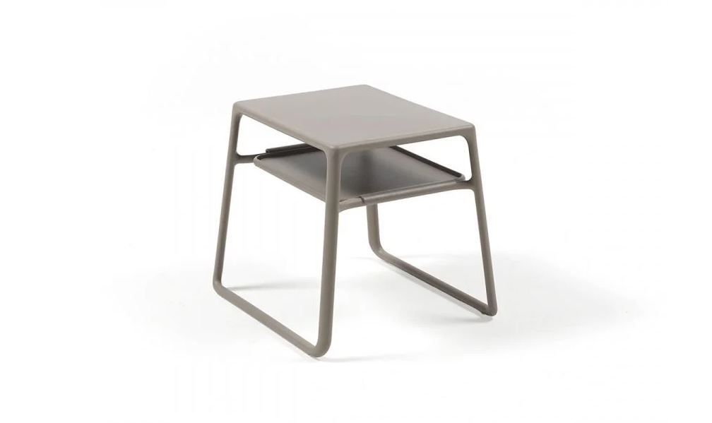 Tavolino in resina fiberglass con vassoio col.tortora Pop Nardi Outdoor