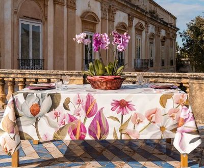 Tovaglia in raso di cotone 180x270 Floralia The Napking