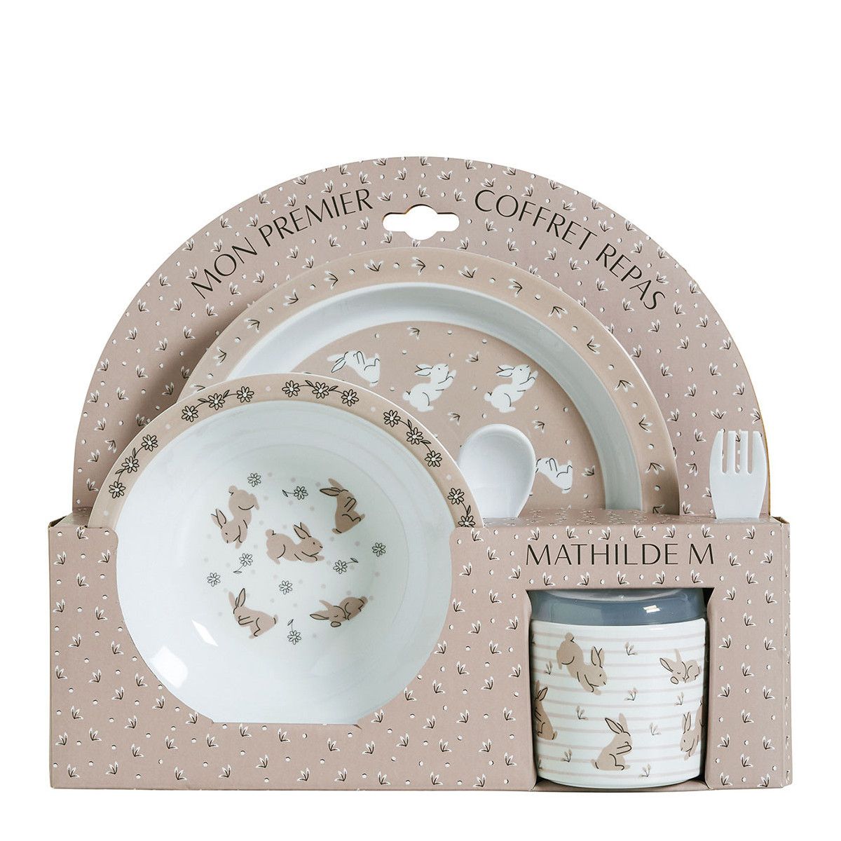 Set primo pasto in melamina La Ronde des Petits Lapins Mathilde M.