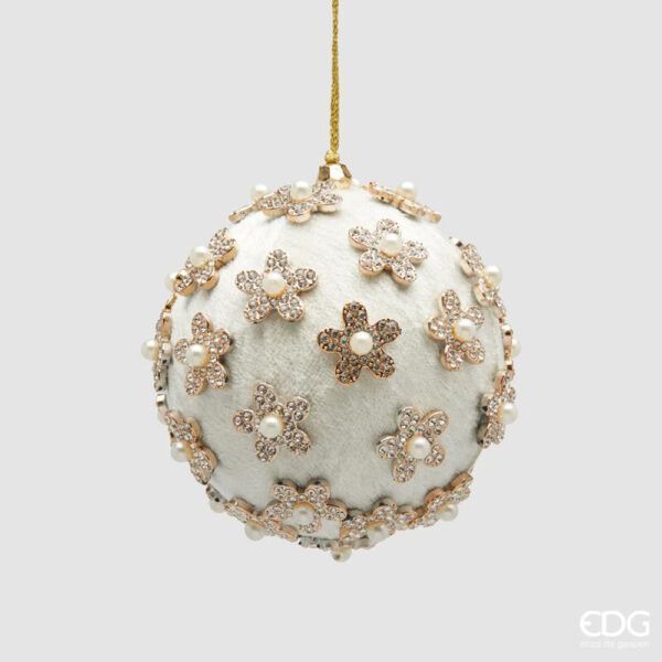 Addobbo palla Flower velluto d.10 Edg Enzo De Gasperi