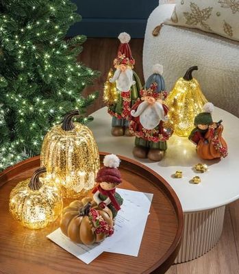 Zucca in vetro con led Zucche in festa L'Oca Nera Zucca in vetro con led Zucche in festa L'Oca Nera