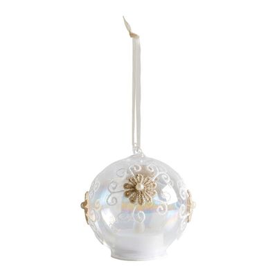 Sfera di Natale fiocco di neve con candela led Mathilde M. Sfera di Natale fiocco di neve con candela led Mathilde M.