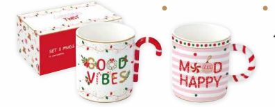 Set 2 tazze in porcellana in color box Christmas Twist Easy Life Set 2 tazze in porcellana in color box Christmas Twist Easy Life