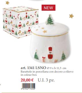 Barattolo in porcellana in color box Let it Snow Easy Life Barattolo in porcellana in color box Let it Snow Easy Life