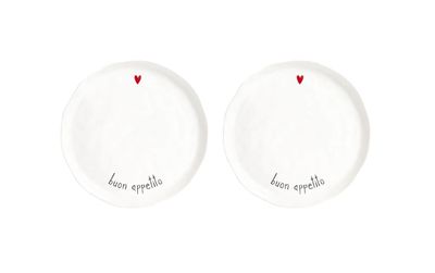 Set 2 piatti piani in gres Buon Appetito Simple Day