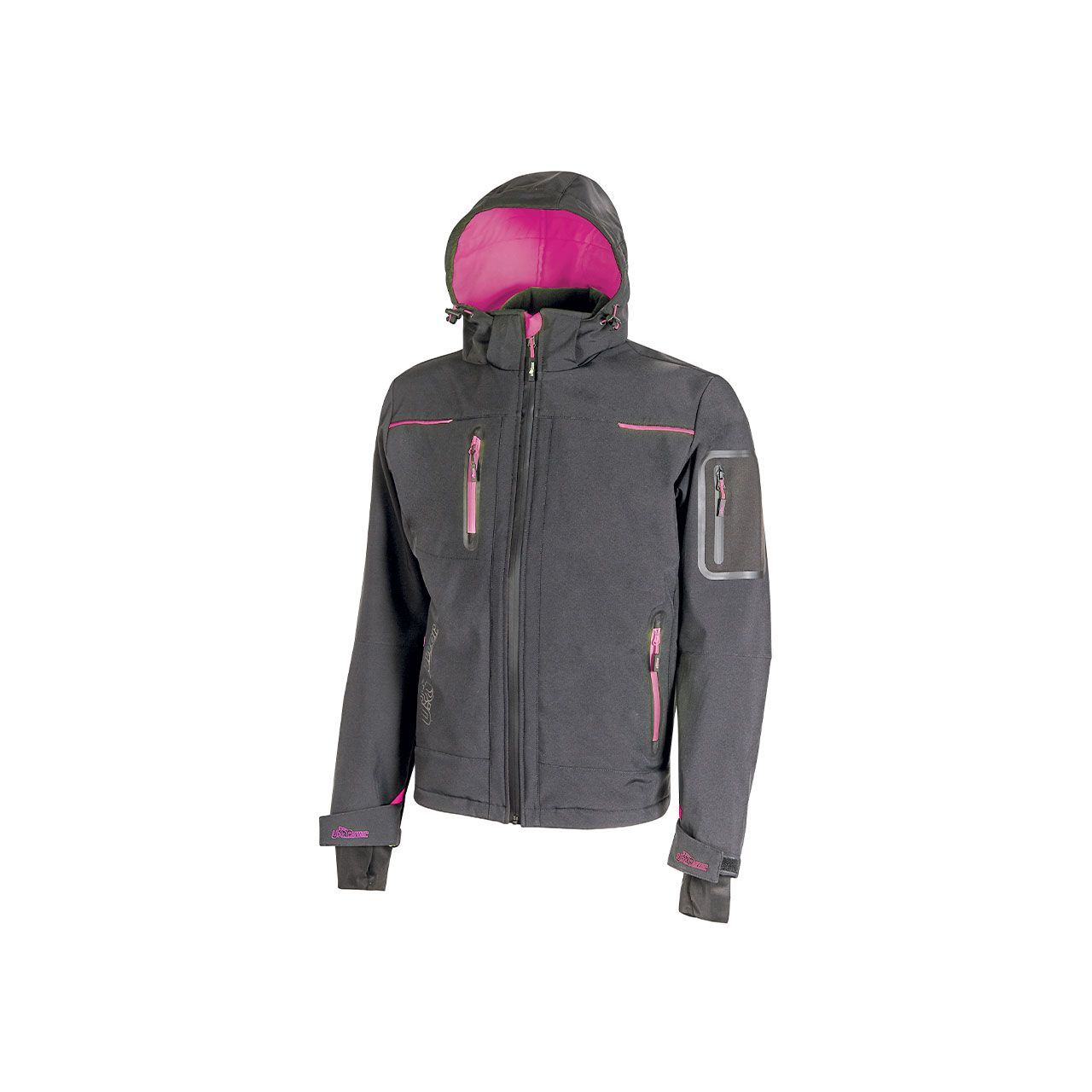 Giacca in softshell Space Lady col.grey fucsia U-Power