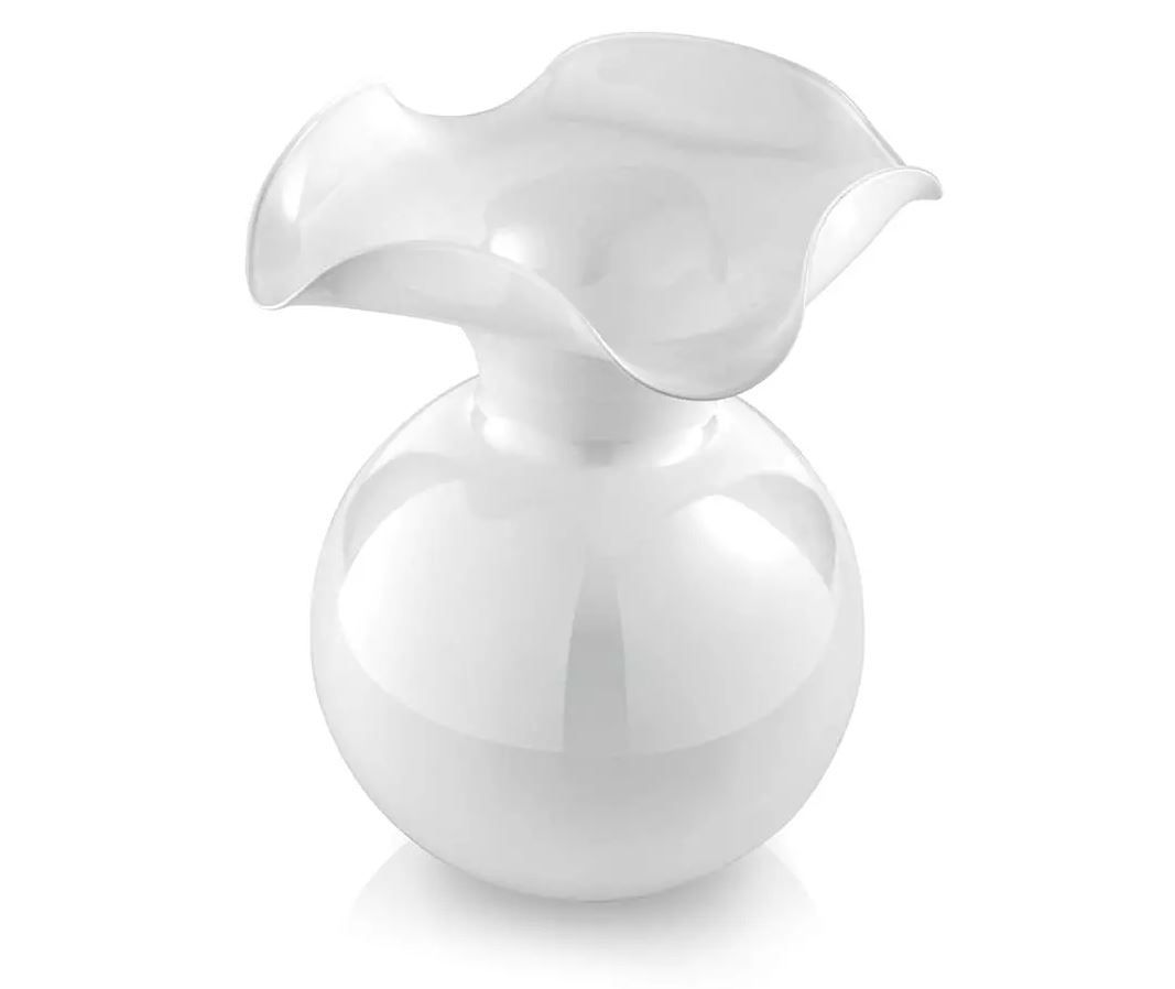 Vaso in vetro incamiciato h.29 col.bianco Primula Ivv
