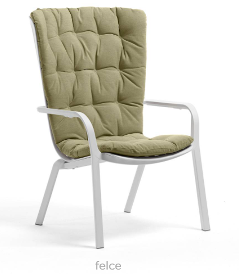 Cuscino in tessuto acrilico col.felce per poltrone Folio Nardi Outdoor