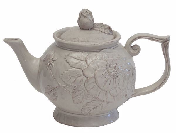 Teiera in ceramica col.grigio corda Romantica Virginia Casa Teiera in ceramica col.grigio corda Romantica Virginia Casa