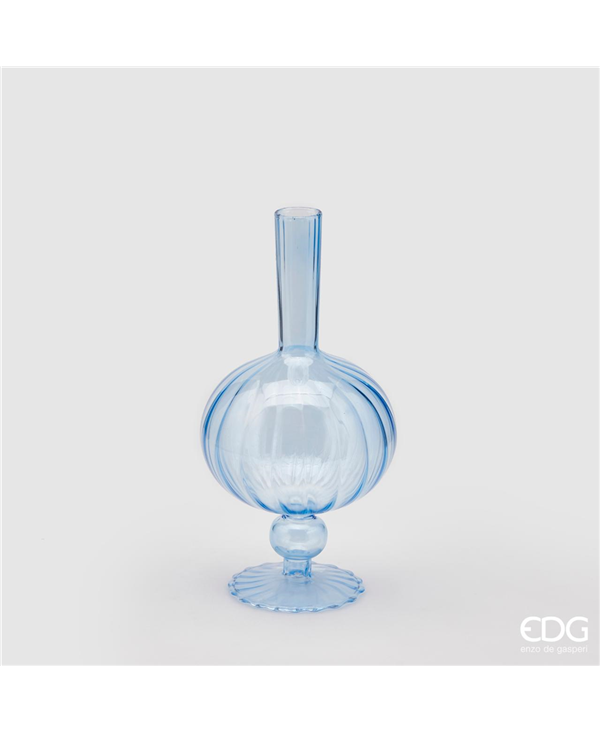 Vaso monofiore ovoide in vetro h.25 col.azzurro Edg Enzo De Gasperi Vaso monofiore ovoide in vetro h.25 col.azzurro Edg Enzo De Gasperi