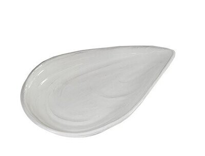 Set 4 piatti cozza 26x17 col.bianco Marina Virginia Casa Set 4 piatti cozza 26x17 col.bianco Marina Virginia Casa