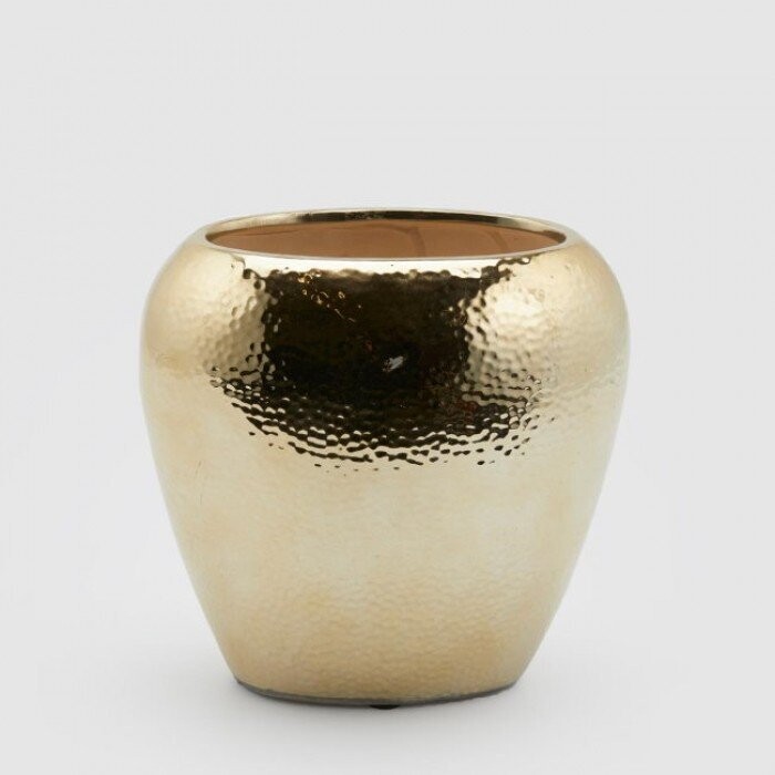 Vaso bombato in metallo h.22x23x14 Edg Enzo De Gasperi Vaso bombato in metallo h.22x23x14 Edg Enzo De Gasperi