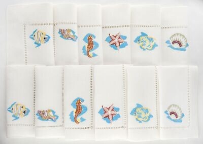 Set 6 tovagliette + 6 tovaglioli in lino Barbados The Napking