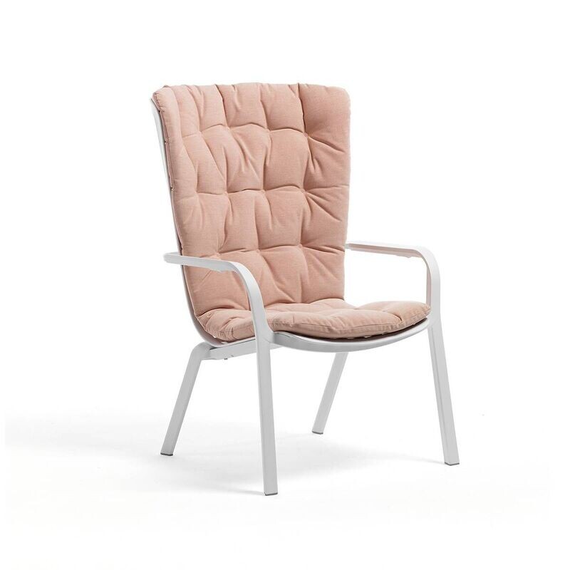 Cuscino in tessuto acrilico col.rosa quarzo per poltrone Folio Nardi Outdoor