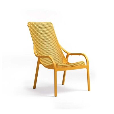 Set 2 poltrone in polipropilene fiberglass col.senape Net Lounge Nardi Outdoor Set 2 poltrone in polipropilene fiberglass col.senape Net Lounge Nardi Outdoor