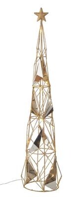 Albero con specchi e 30 luci led Riflessi Dorati L'Oca Nera
