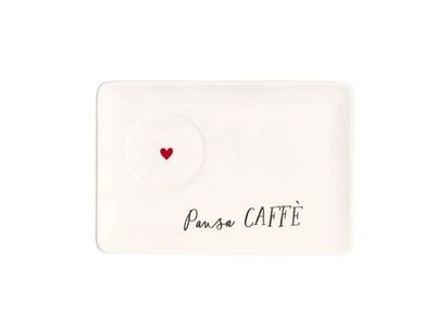 Set 2 piattini per tazzine in gres Pausa Caffè Simple Day Set 2 piattini per tazzine in gres Pausa Caffè Simple Day