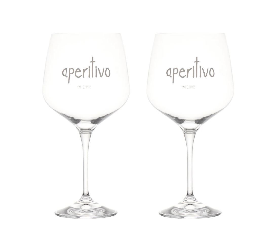 Set 2 calici in vetro 82cl Aperitivo Simple Day