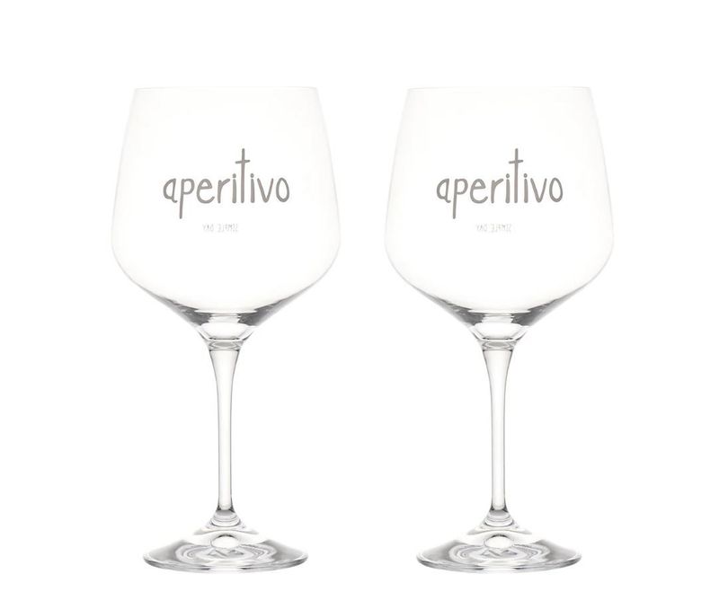 Set 2 calici in vetro 82cl Aperitivo Simple Day