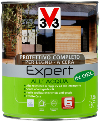 Impregnante protettivo all'acqua in gel effetto cera Expert V33 Impregnante protettivo all'acqua in gel effetto cera Expert V33