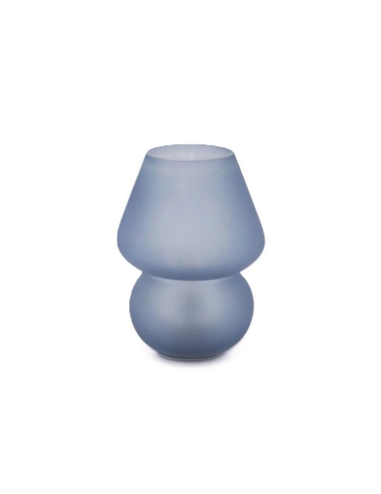 Lampada da tavolo USB in vetro col.azzurro Aura Edg Enzo De Gasperi