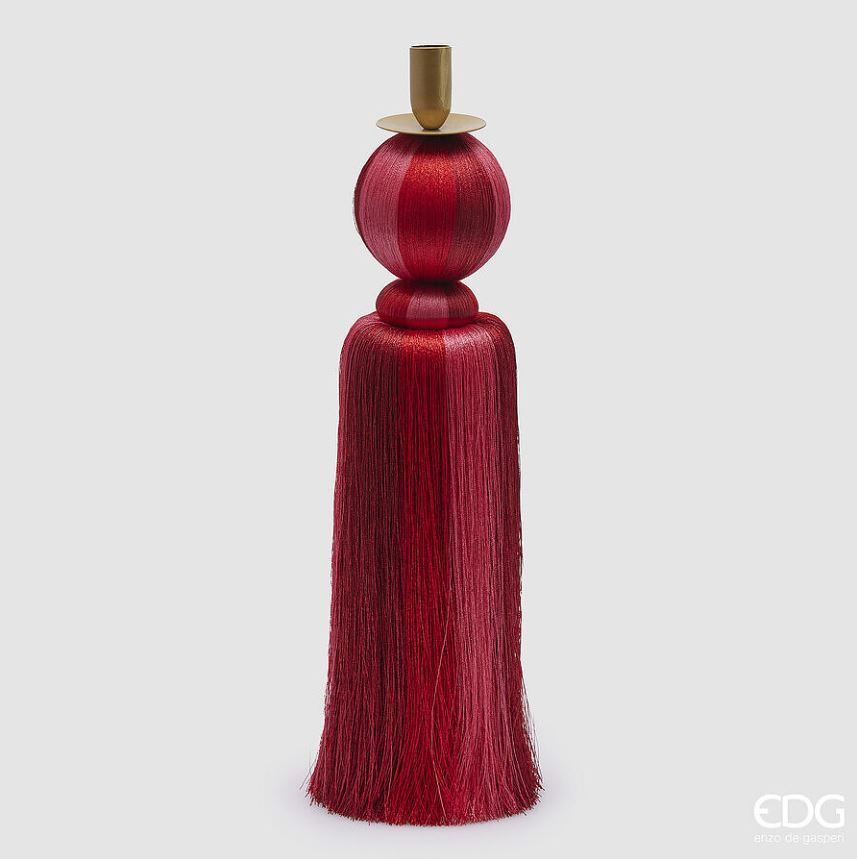 Portacandela nappa h.35 col.bordeaux/rosa Edg Enzo De Gasperi Portacandela nappa h.35 col.bordeaux/rosa Edg Enzo De Gasperi