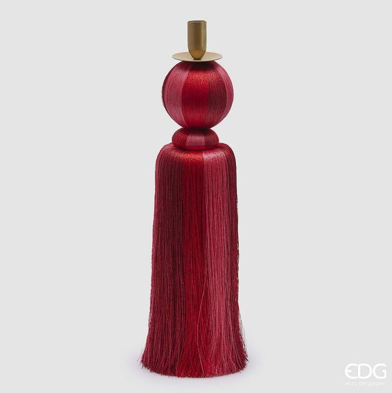 Portacandela nappa h.35 col.bordeaux/rosa Edg Enzo De Gasperi Portacandela nappa h.35 col.bordeaux/rosa Edg Enzo De Gasperi