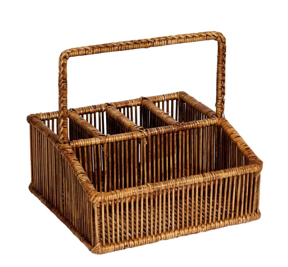 Portaposate e tovaglioli in rattan 21x21x21 Rain Simple Day Portaposate e tovaglioli in rattan 21x21x21 Rain Simple Day