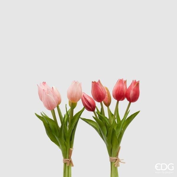 Mazzo tulipani 5 pz 2 col.assortiti h.26 Edg Enzo De Gasperi