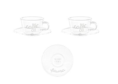 Set 2 tazzine espresso Pausa Caffè con piattini Simple Day Set 2 tazzine espresso Pausa Caffè con piattini Simple Day