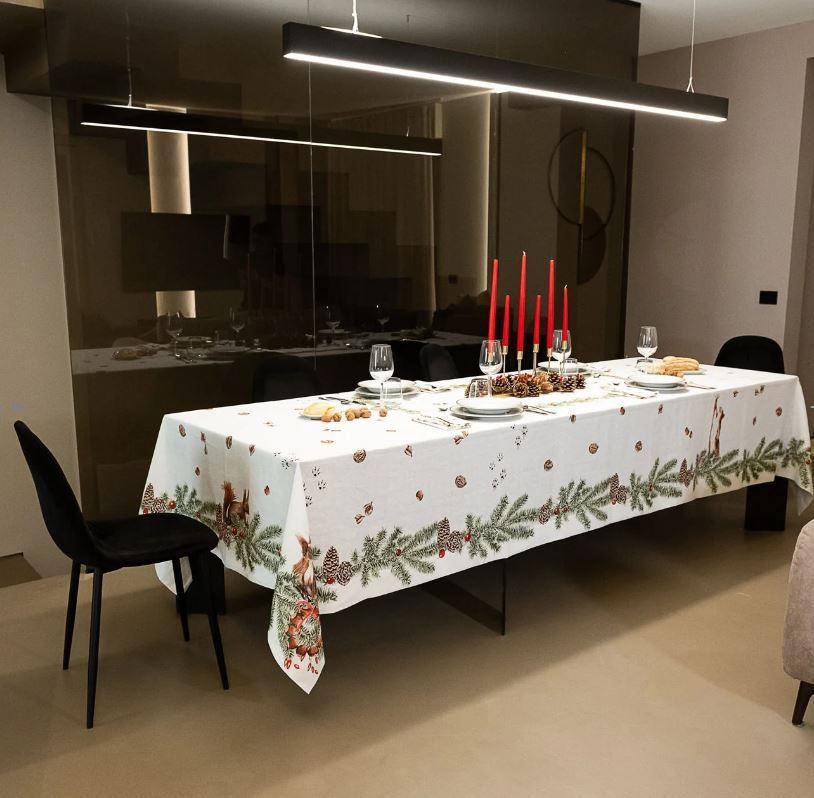 Tovaglia in lino 180x360 Squirrel The Napking