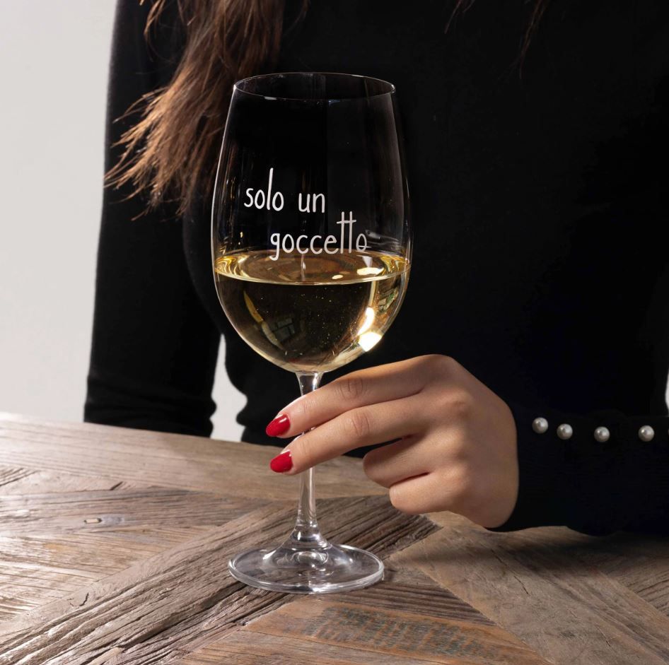 Set 2 calici in vetro 64cl Solo un Goccetto Simple Day