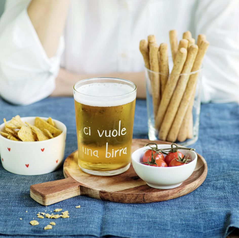 Set 6 bicchieri da birra in vetro Ci vuole una Birra 50cl Simple Day