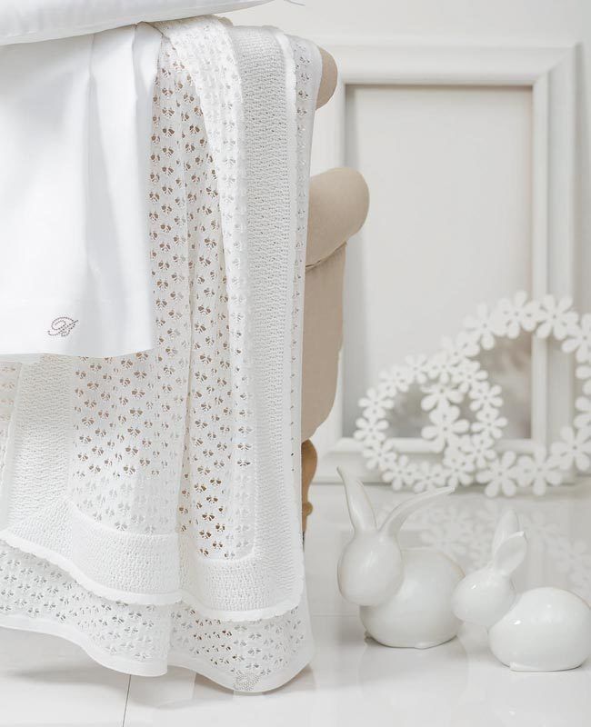 Copertina in 100% cotone col.bianco Diamante Blumarine Baby