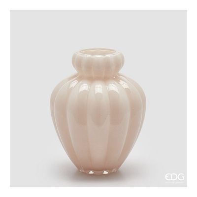 Vaso in vetro h.28 d.22 col.rosa Chignon Edg Enzo De Gasperi