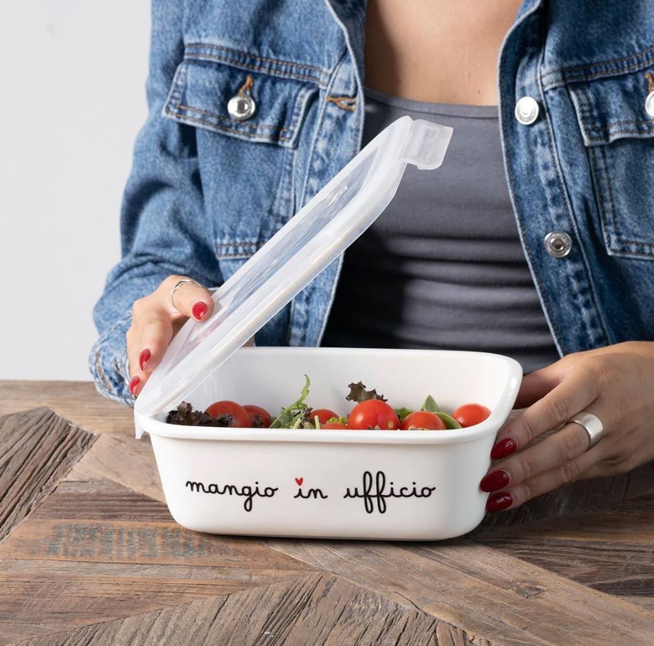 Contenitore in gres misura L Mangio in Ufficio Simple Day