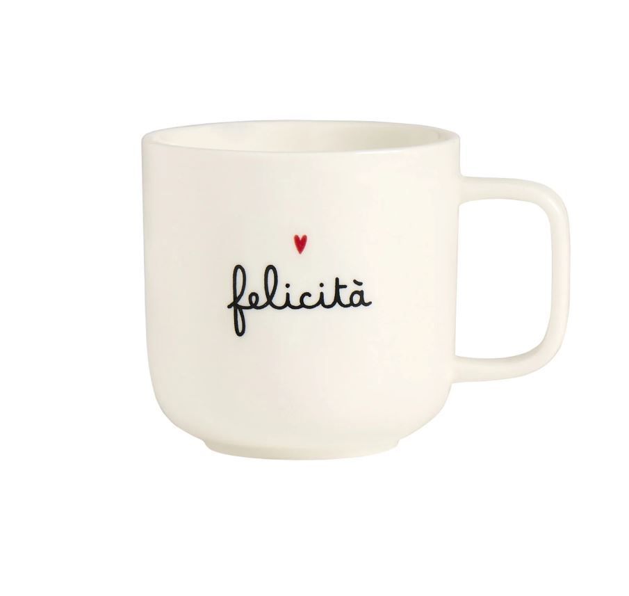 Mug in gres 400ml Felicità Simple Day Mug in gres 400ml Felicità Simple Day