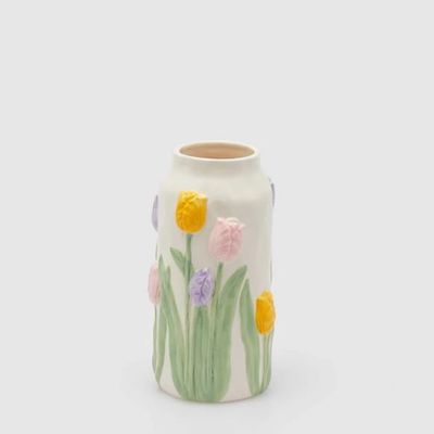 Vaso tulipani cilindro in ceramica h.23 d.12 Edg Enzo De Gasperi