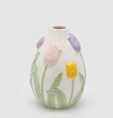 Vaso tulipani ovale in ceramica h.18,5 d.13 Edg Enzo De Gasperi