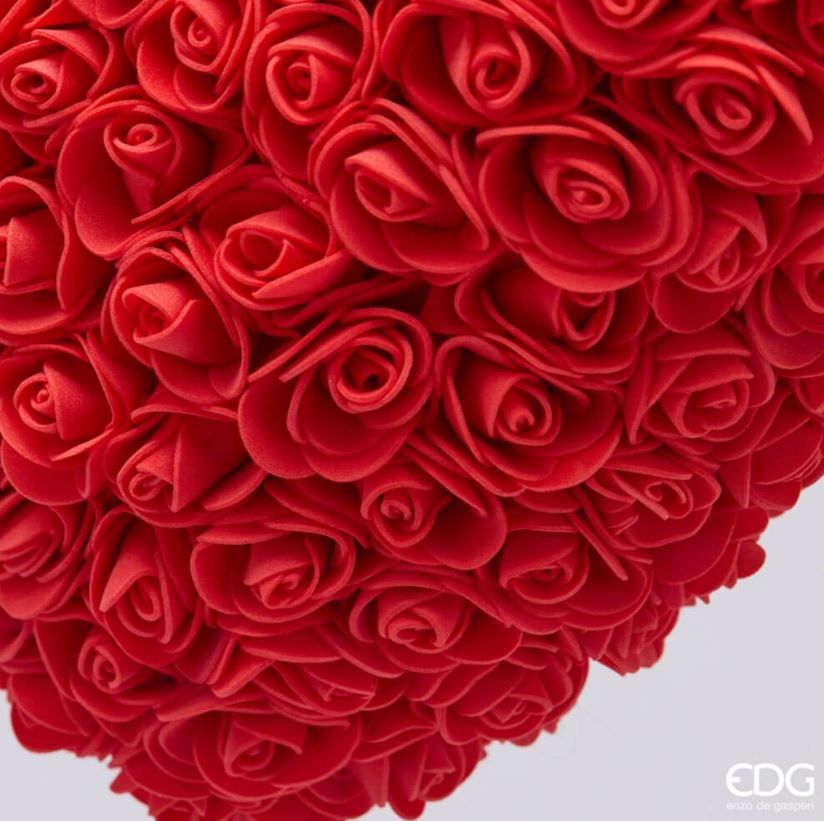 Decoro cuore rose da appendere h.24 Edg Enzo De Gasperi