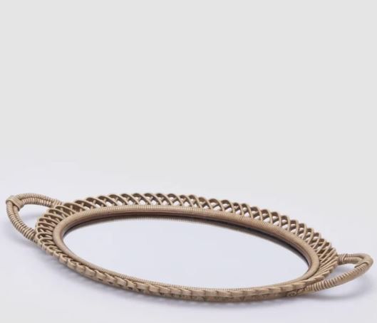 Vassoio decorativo intreccio ovale h.4 l.47 l.27 Edg Enzo De Gasperi