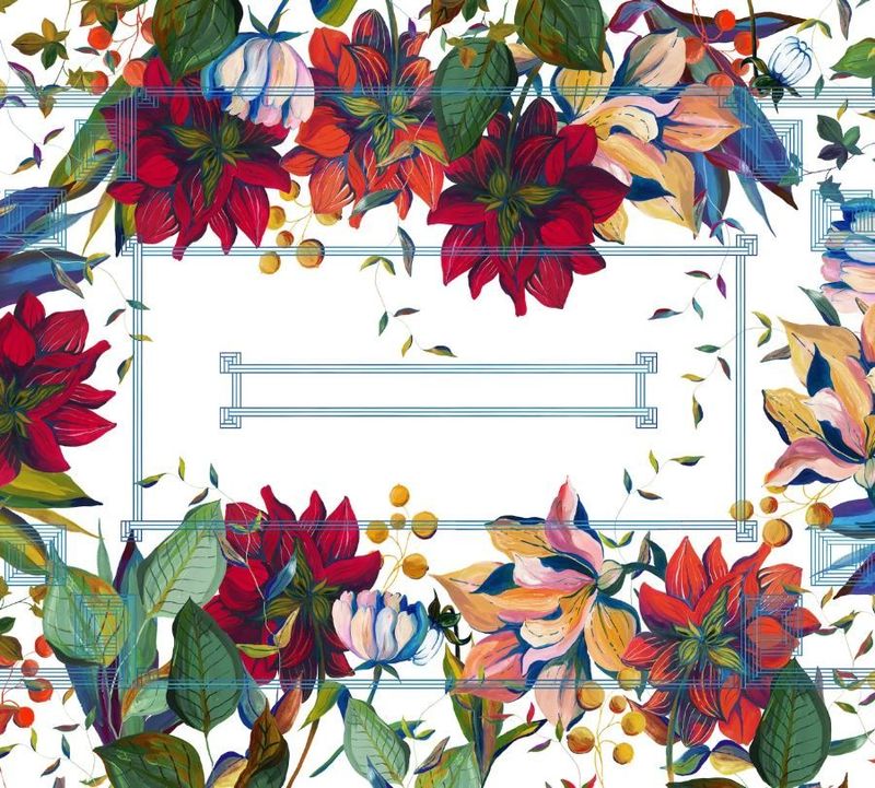 Tovaglia in lino 220x220 Dahlia The Napking