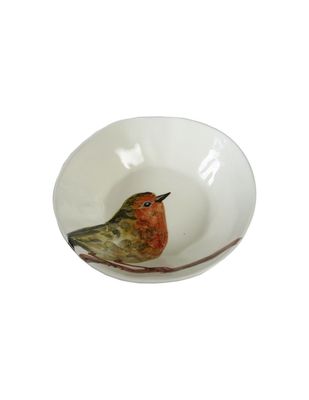 Set 2 piatti fondi scodelle pettirosso Selva Virginia Casa