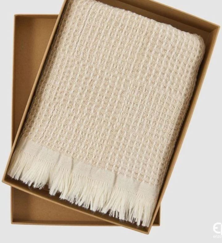 Coperta in misto lino quadretti 158x102 Edg Enzo De Gasperi