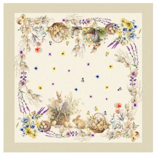 Centrotavola in tessuto antimacchia 95x95 Felice Pasqua Casa Anversa