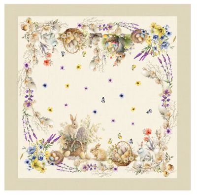 Centrotavola in tessuto antimacchia 95x95 Felice Pasqua Casa Anversa