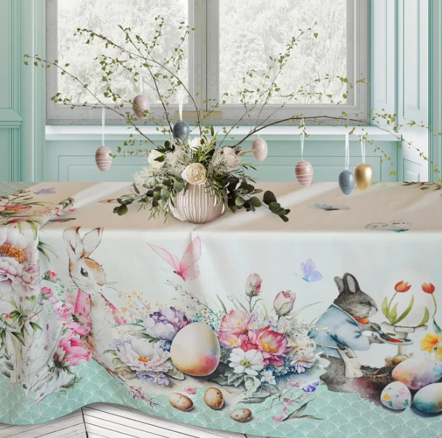 Tovaglia in tessuto antimacchia Easter Eggs Casa Anversa
