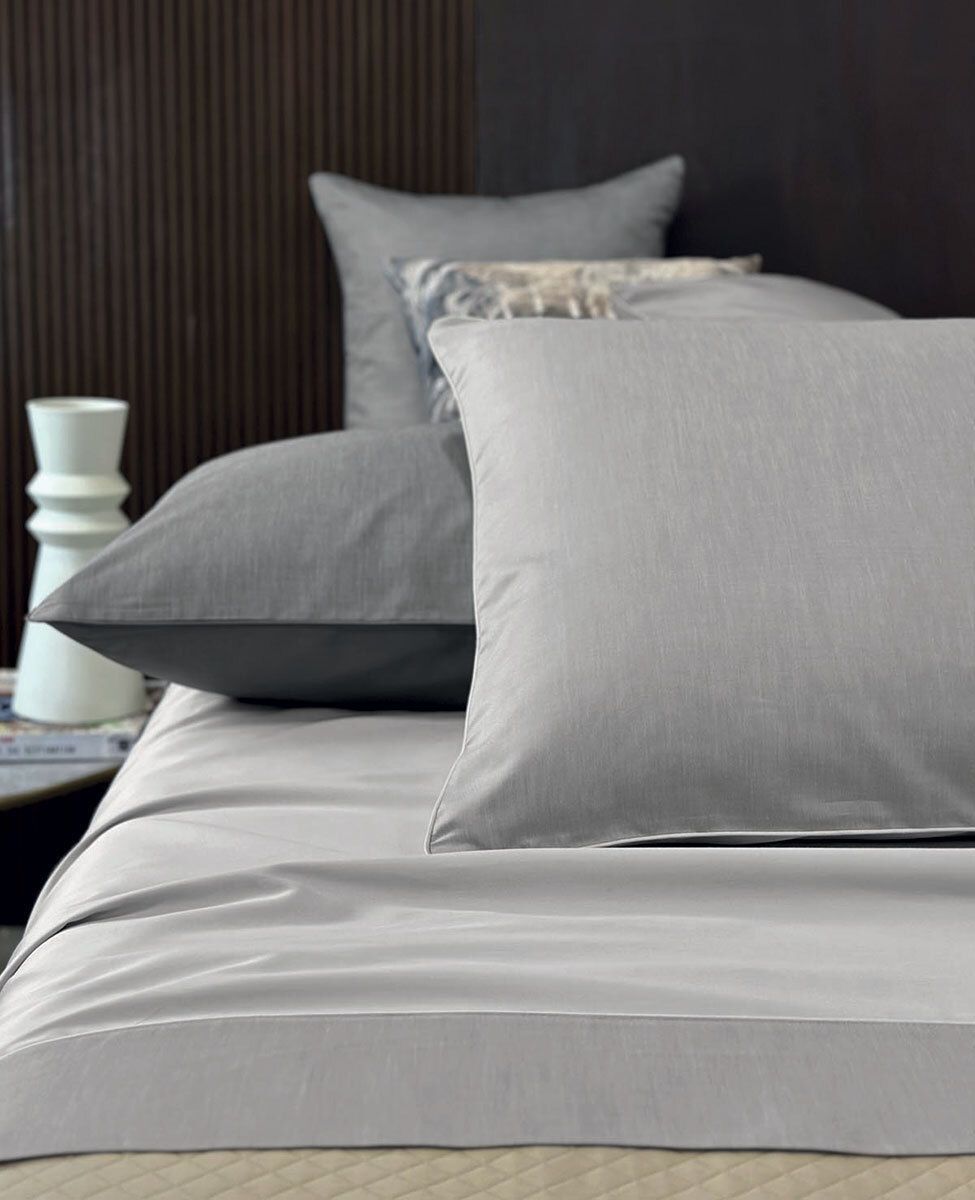 Lenzuola matrimoniali in jacquard di cotone Kelly col.nuvola Dondi Home