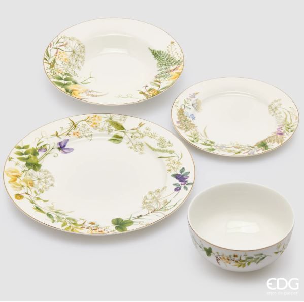 Servizio piatti 24 pz Fiorimix Edg Enzo De Gasperi